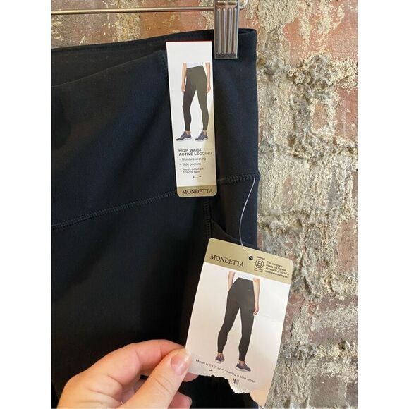 Mondetta Black High Waist Active Legging Size Medium NWT - Picture 4 of 7